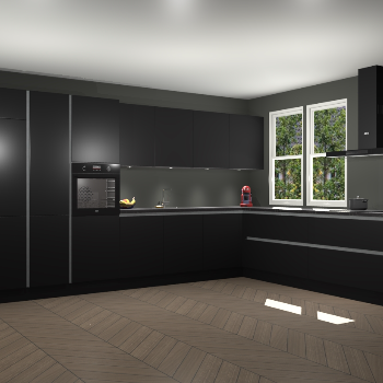 Zwarte greeploze keuken Opole 60646