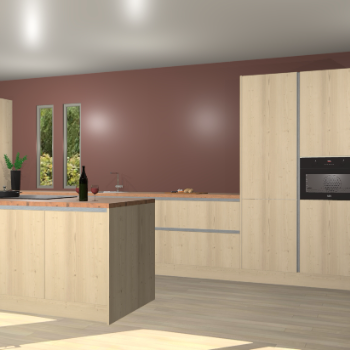 Vuren greeploze keuken Krakor 77454