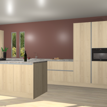 Vuren greeploze keuken Krakor 77487