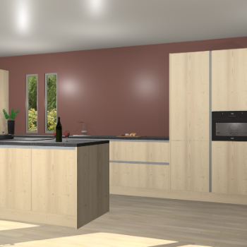 Vuren greeploze keuken Krakor 77576