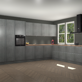 Beton Parelgrijs greeploze keuken Opole 60596