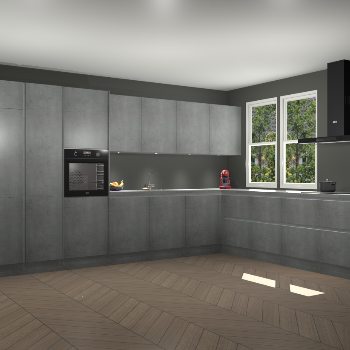 Beton Parelgrijs greeploze keuken Opole 61055