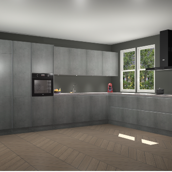 Beton Parelgrijs greeploze keuken Opole 61058