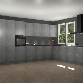 Beton Parelgrijs greeploze keuken Opole 61059