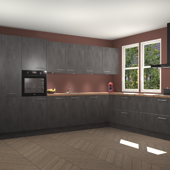 Beton Antraciet keuken Opole 60742