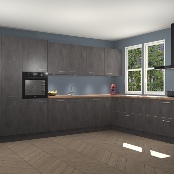 Beton Antraciet keuken Opole 60744