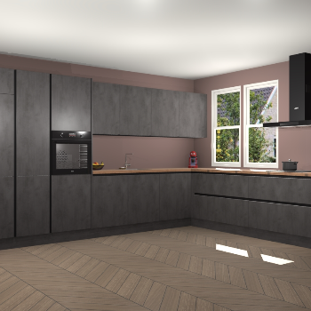 Beton Antraciet greeploze keuken Opole 60762