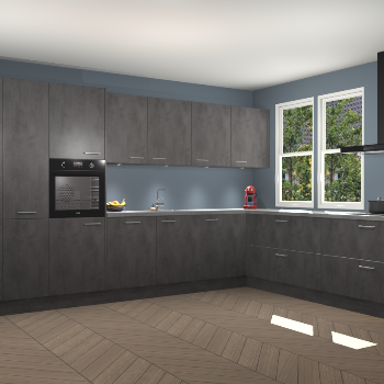 Beton Antraciet keuken Opole 61573