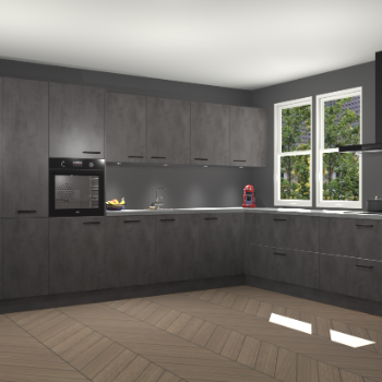 Beton Antraciet keuken Opole 61588