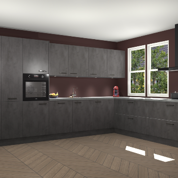 Beton Antraciet keuken Opole 61593