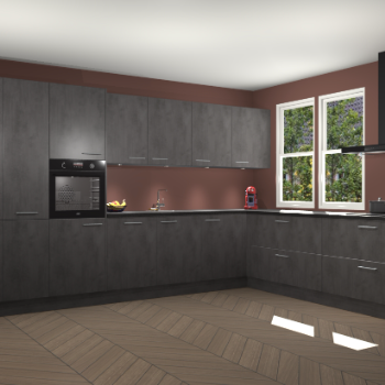 Beton Antraciet keuken Opole 61567