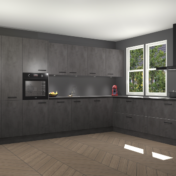 Beton Antraciet keuken Opole 61589