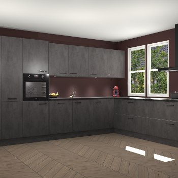 Beton Antraciet keuken Opole 61594