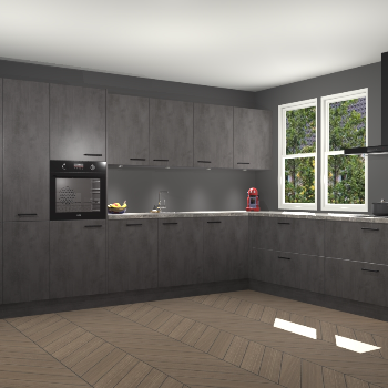 Beton Antraciet keuken Opole 61590