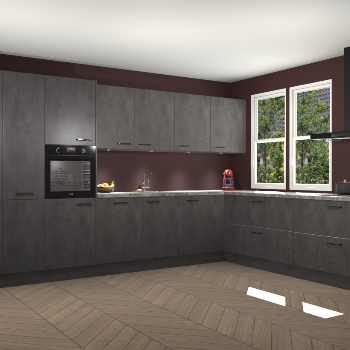 Beton Antraciet keuken Opole 61595