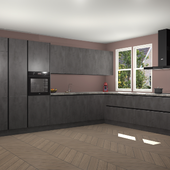 Beton Antraciet greeploze keuken Opole 61600