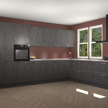 Beton Antraciet keuken Opole 61570