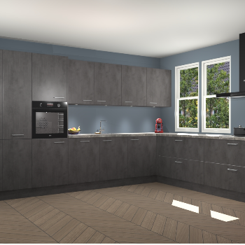 Beton Antraciet keuken Opole 61576