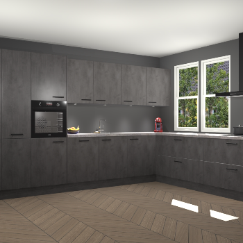 Beton Antraciet keuken Opole 61591