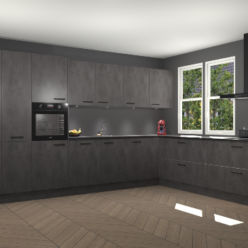 Beton Antraciet keuken Opole 61592
