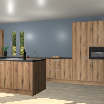 Goud eiken keuken Krakor 77055