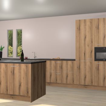 Goud eiken keuken Krakor 77056