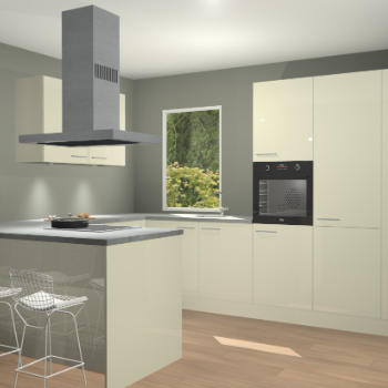 Magnolia hoogglans keuken Kalisz 58714