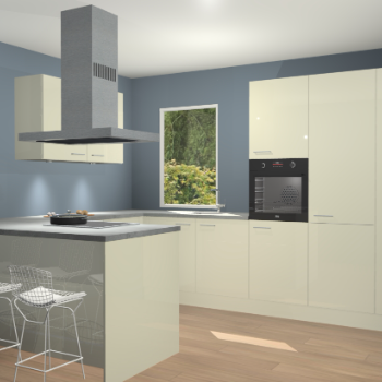 Magnolia hoogglans keuken Kalisz 58715