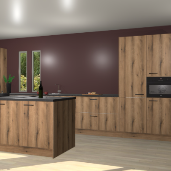 Goud eiken keuken Krakor 77058