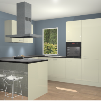 Magnolia hoogglans keuken Kalisz 58727