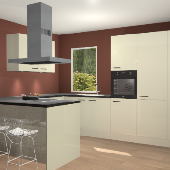 Magnolia hoogglans keuken Kalisz 58730