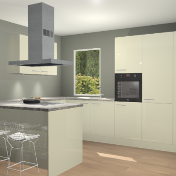 Magnolia hoogglans keuken Kalisz 58739