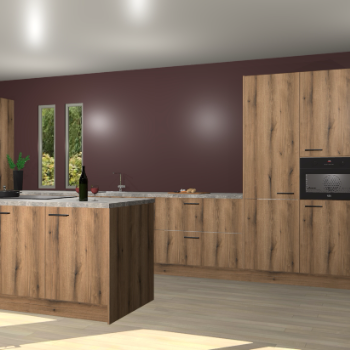 Goud eiken keuken Krakor 77081