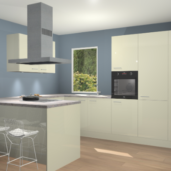 Magnolia hoogglans keuken Kalisz 58800