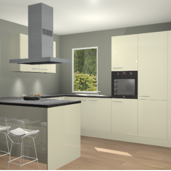 Magnolia hoogglans keuken Kalisz 58814