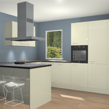 Magnolia hoogglans keuken Kalisz 58815