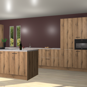 Goud eiken keuken Krakor 77114