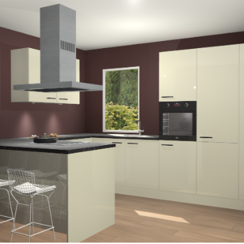 Magnolia hoogglans keuken Kalisz 58817