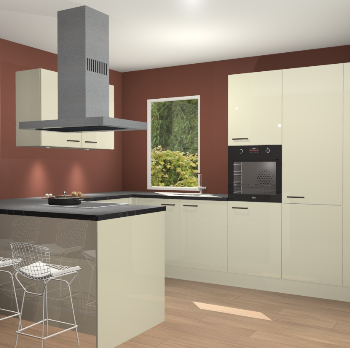 Magnolia hoogglans keuken Kalisz 58818