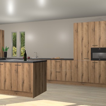 Goud eiken keuken Krakor 77122