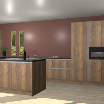 Chocolade eiken greeploze keuken Krakor 77399