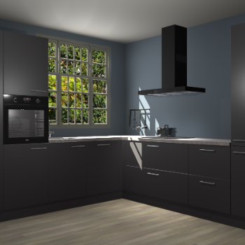 Onyxgrijze keuken Radom 53024