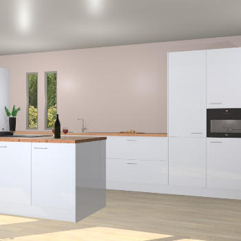 Sneeuwwitte hoogglans keuken Krakor 77798