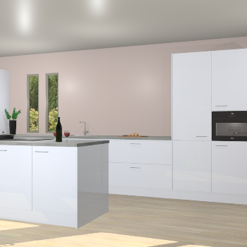 Sneeuwwitte hoogglans keuken Krakor 77841