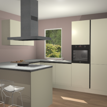 Magnolia greeploze  keuken Kalisz 59306