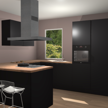 Zwarte greeploze  keuken Kalisz 59393