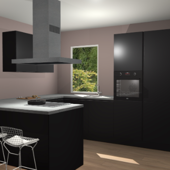 Zwarte greeploze  keuken Kalisz 59412