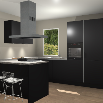 Zwarte greeploze keuken Kalisz 59464