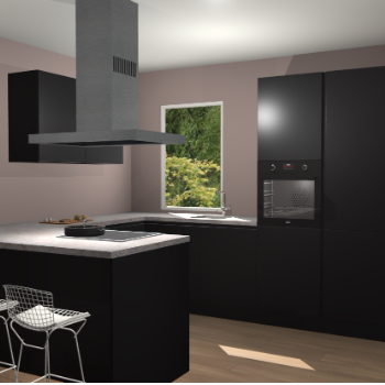 Zwarte greeploze  keuken Kalisz 59492