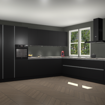 Zwarte greeploze keuken Opole 60644